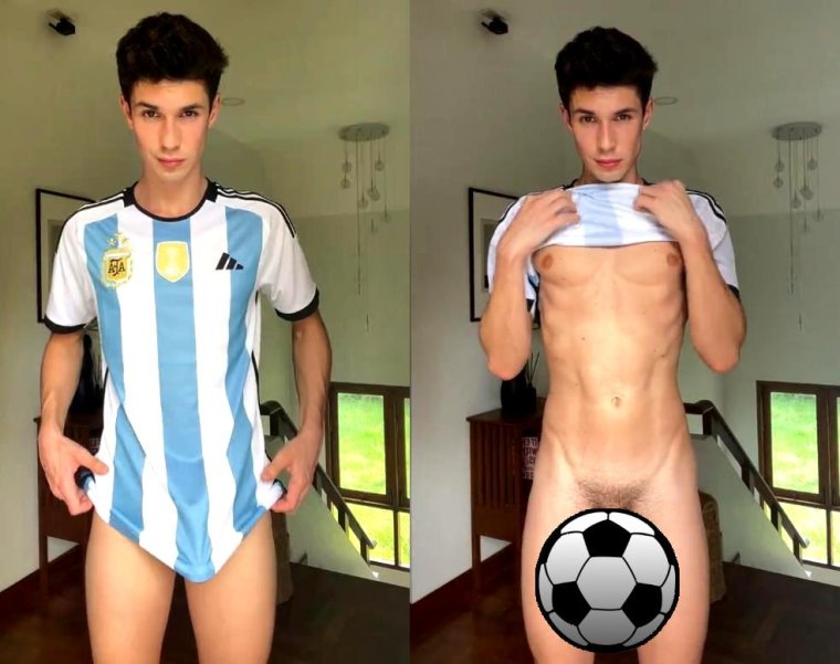 Jogador Argentino sub 20 entregando tudo em página de fãs